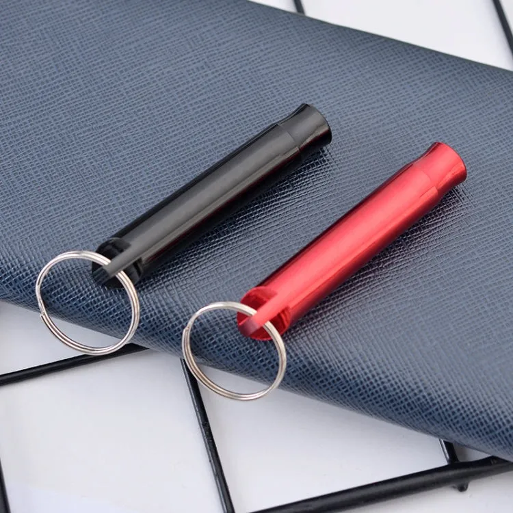 6 PCS Multifunctional Whistle Keychain Men Keyring Pendant(Red)