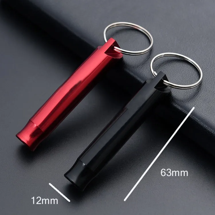 6 PCS Multifunctional Whistle Keychain Men Keyring Pendant(Red)