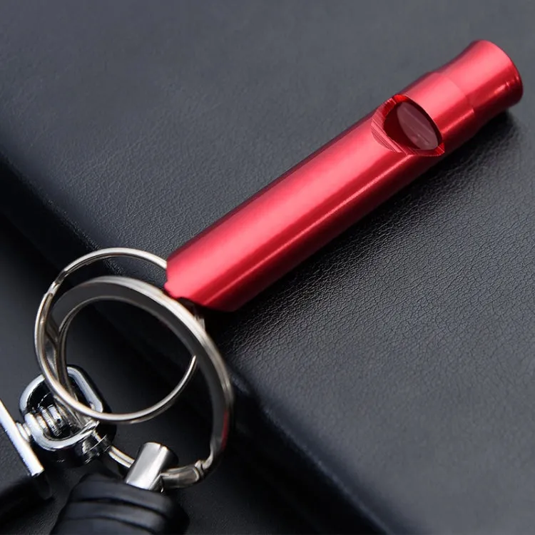 6 PCS Multifunctional Whistle Keychain Men Keyring Pendant(Red)