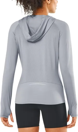 ALLZERO Women's Sun Protection Hoodie UPF 50  Long Sleeve with Back Breathable Mesh for Outdoor Fishing Hiking