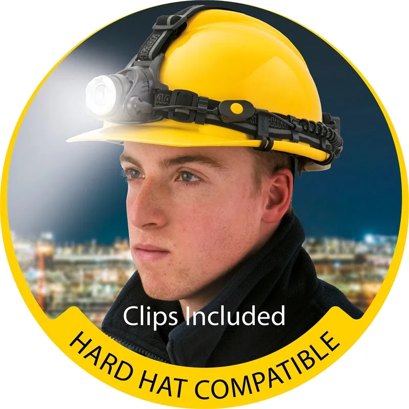Arlec 300 Lumen LED Head Torch With Hard Hat Compatibility
