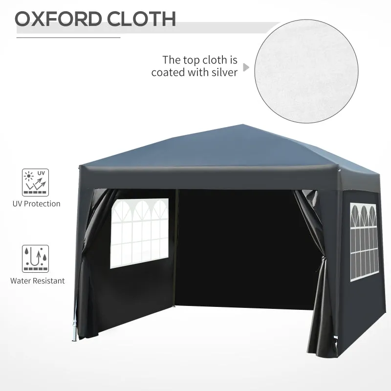 Black Square Pop Up Gazebo