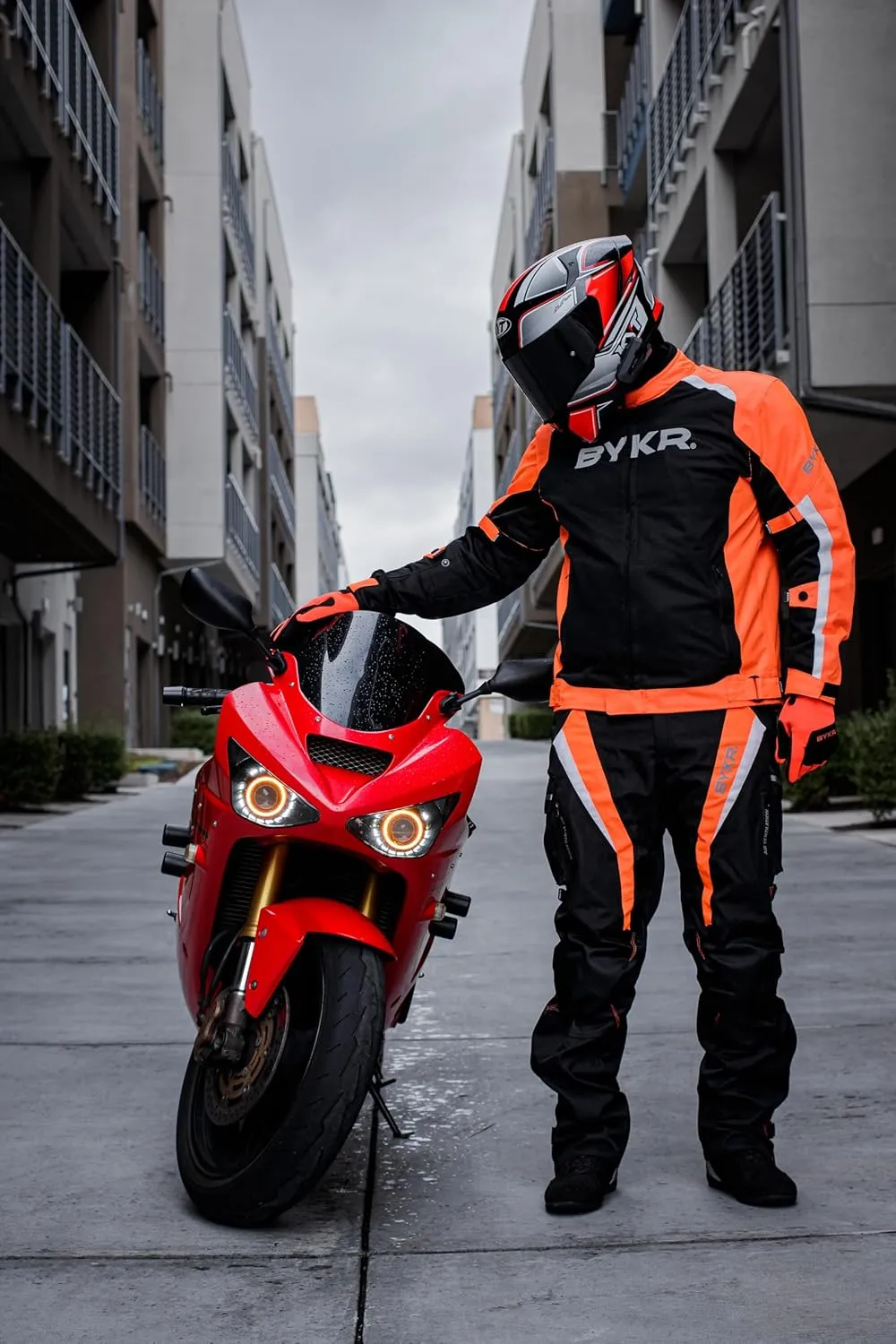BYKR Mesh Motorcycle Jacket For Men Dual Sports Adventure Breathable Riding Protective Motorbike Jackets Enduro CE Armored