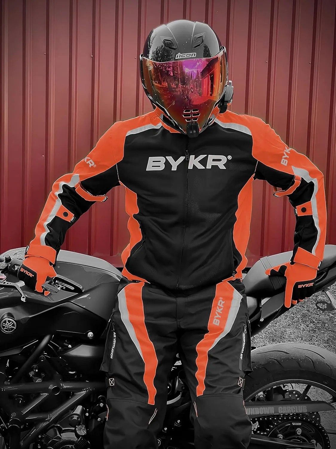 BYKR Mesh Motorcycle Jacket For Men Dual Sports Adventure Breathable Riding Protective Motorbike Jackets Enduro CE Armored
