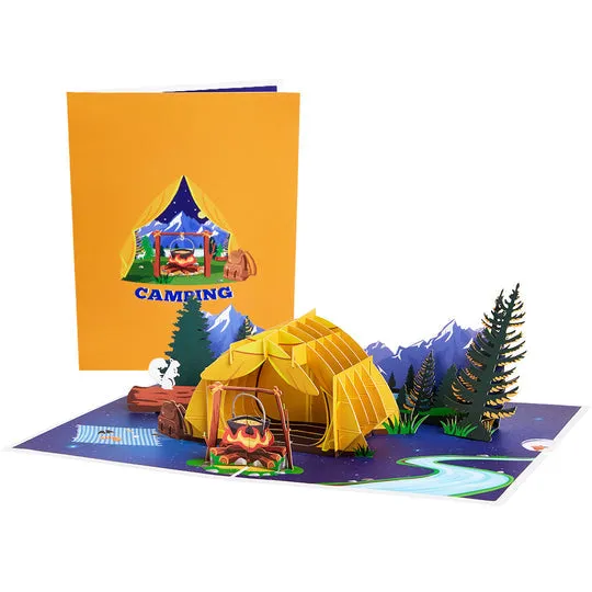 Camping Pop Up Card 3D Pop Up Card for Birthday Card