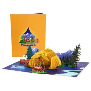 Camping Pop Up Card 3D Pop Up Card for Birthday Card