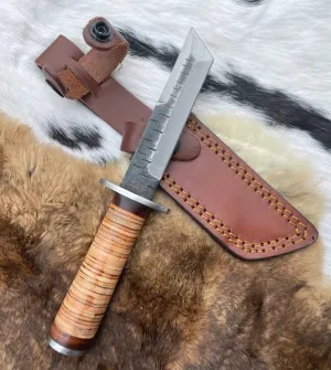 Carbon Steel Stack Leather Ultimate Utility Knife