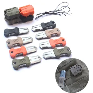EDC Mini Stainless Steel Molle Webbing Buckle Survival Pocket Knife