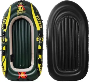 Inflatable Fishing Boat 1/2/3/4 People Load Capacity PVC Inflatable Canoe Two Person Kayak Thicknes Boat Raft Inflatable Dinghy Rowing Boats for Adults 1 Person (4 People)
