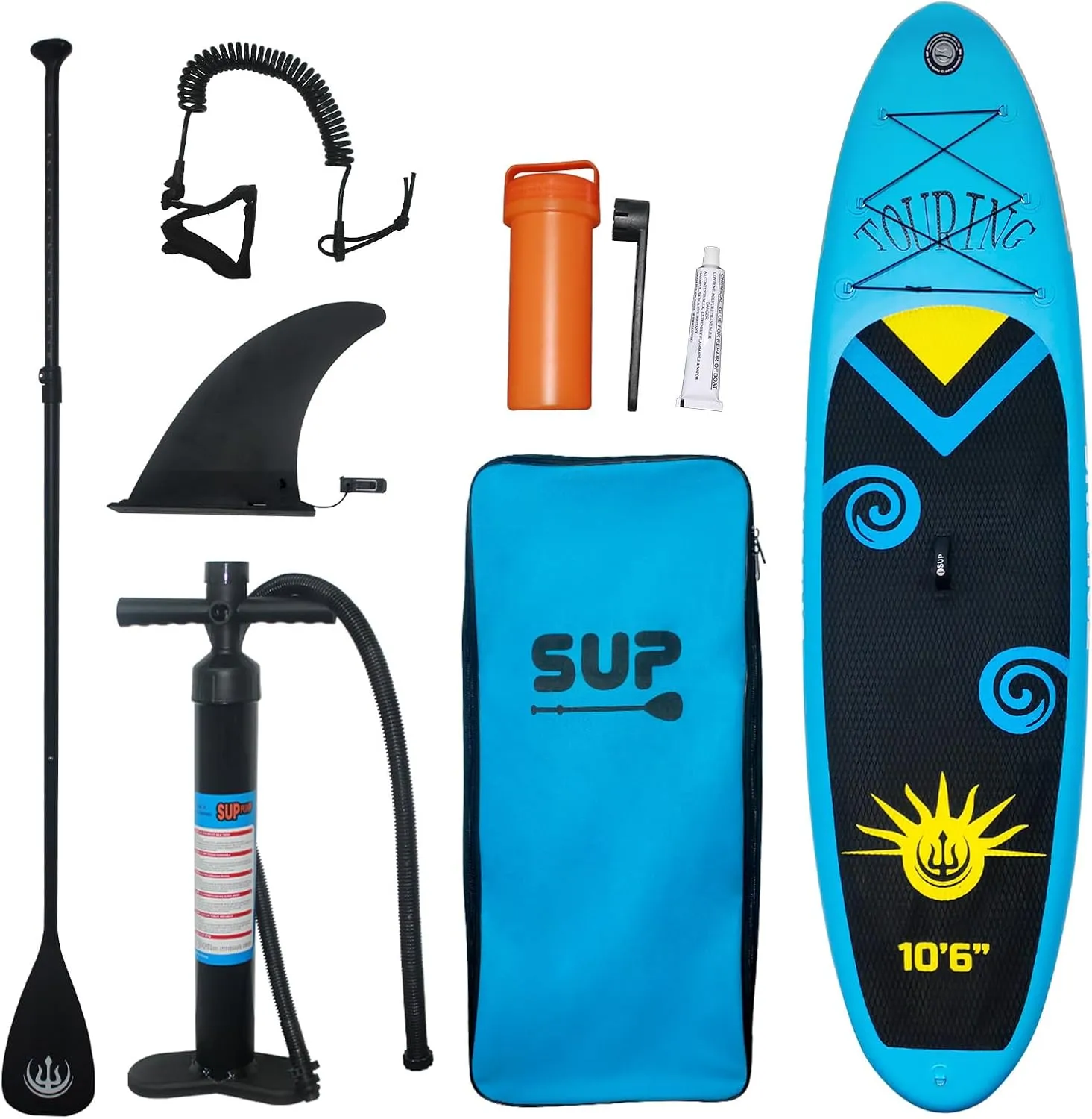 Inflatable Stand Up Paddle Board with Premium Paddle Board Accessories, Non-Slip Comfortable Deck, Wide Stable Design for Youth & Adults 10'6" x 33" x 6"