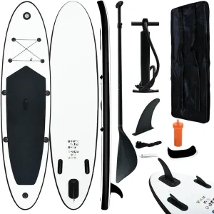 Inflatable Stand Up Paddleboard Set Black and WhiteBlack 11,2g