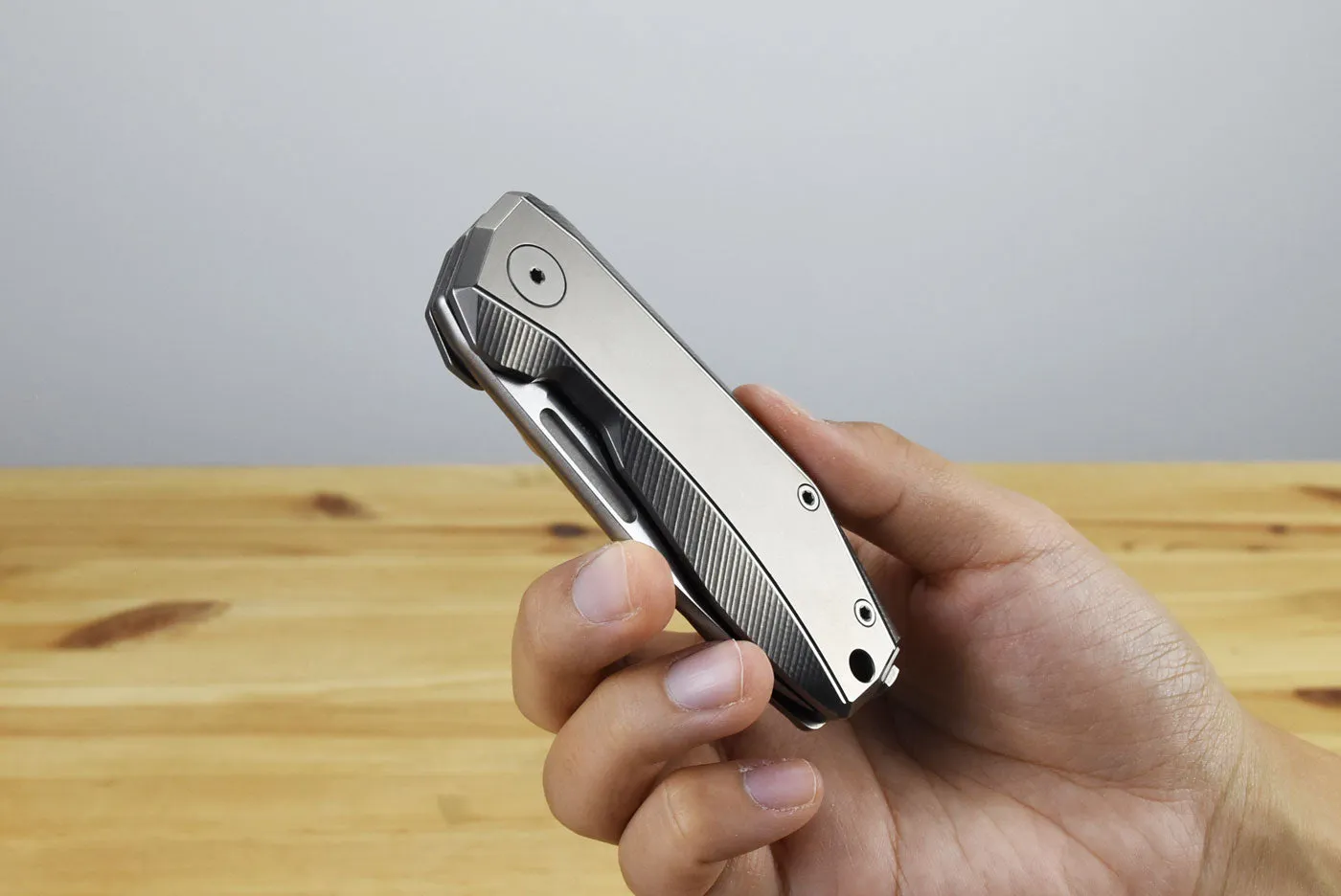 LionSteel Nano (Grey Titanium Handle)