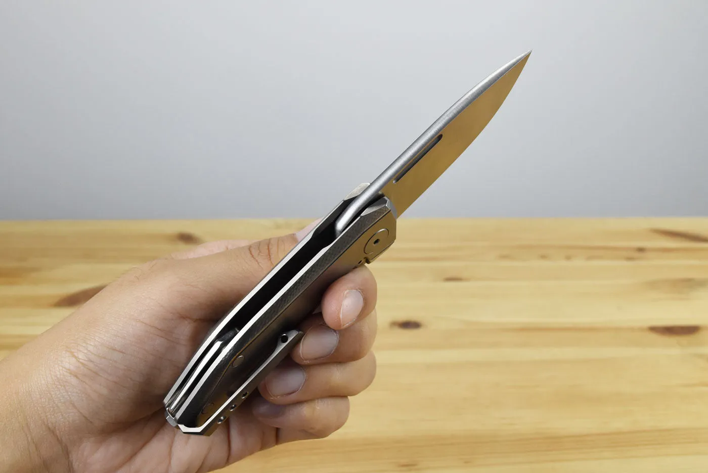 LionSteel Nano (Grey Titanium Handle)