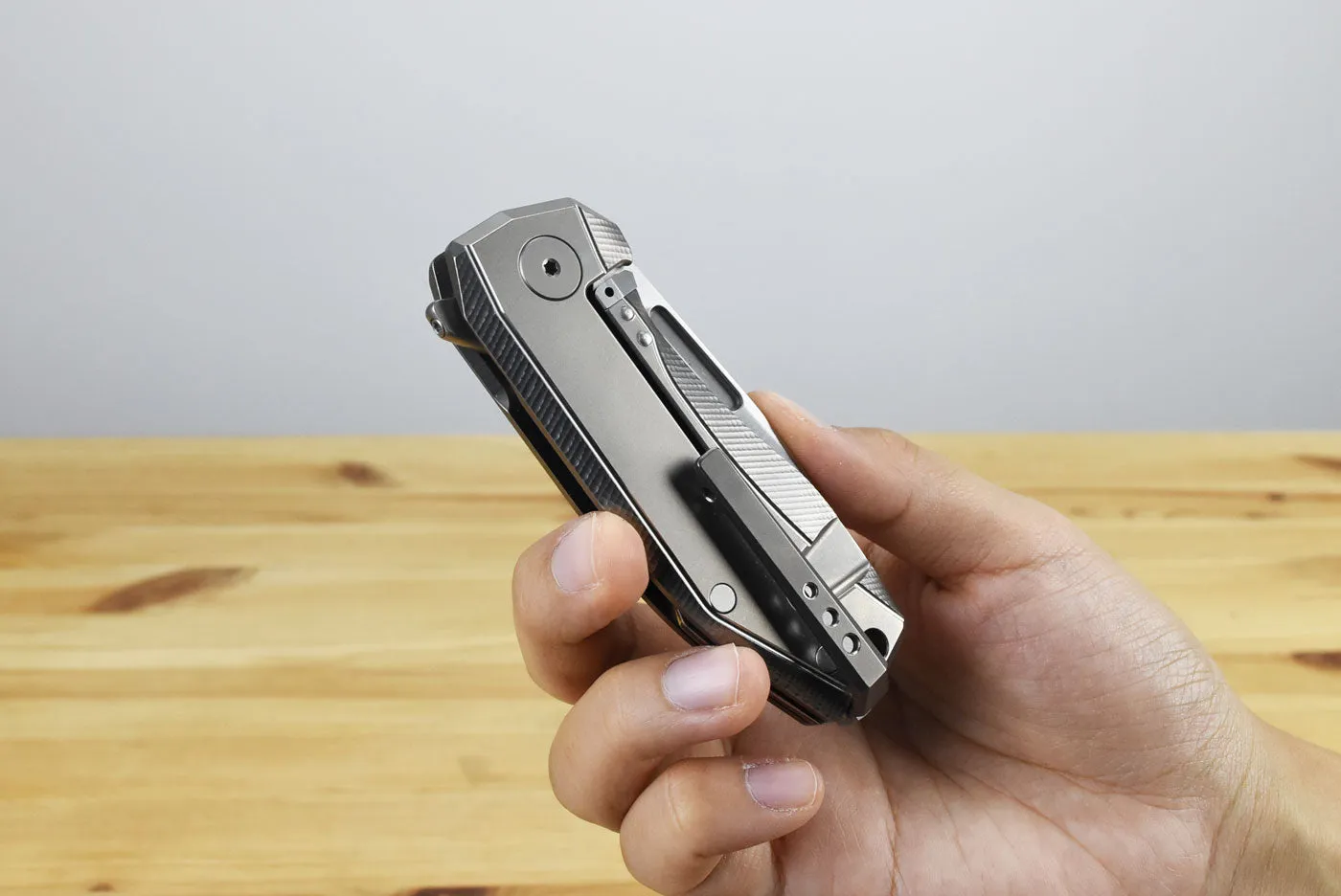 LionSteel Nano (Grey Titanium Handle)