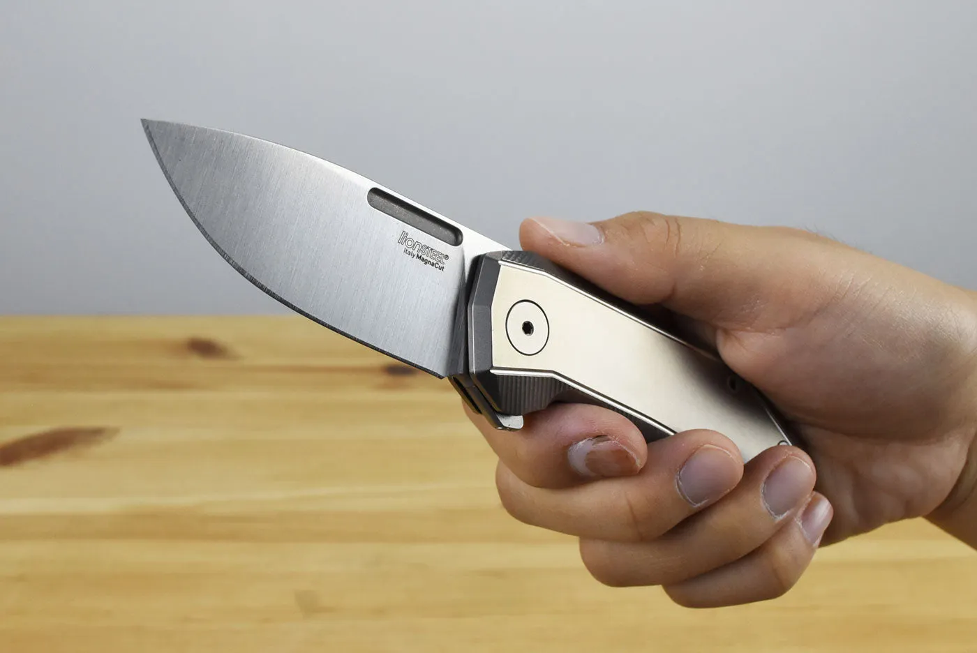 LionSteel Nano (Grey Titanium Handle)