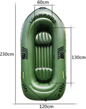 Portable Inflatable Boat Set, Boat Raft Inflatable Set 1 2 3 4 Person Inflatable Dinghy Rowing Boats for Adults Rubber Dingy Kayak Canoe Fishing Tear-Resistant Foldable Drifting Boat 249x127CM