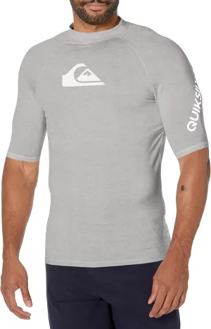 Quiksilver Men's Standard All Time Short Sleeve Rashguard UPF 50 Sun Protection Surf Shirt