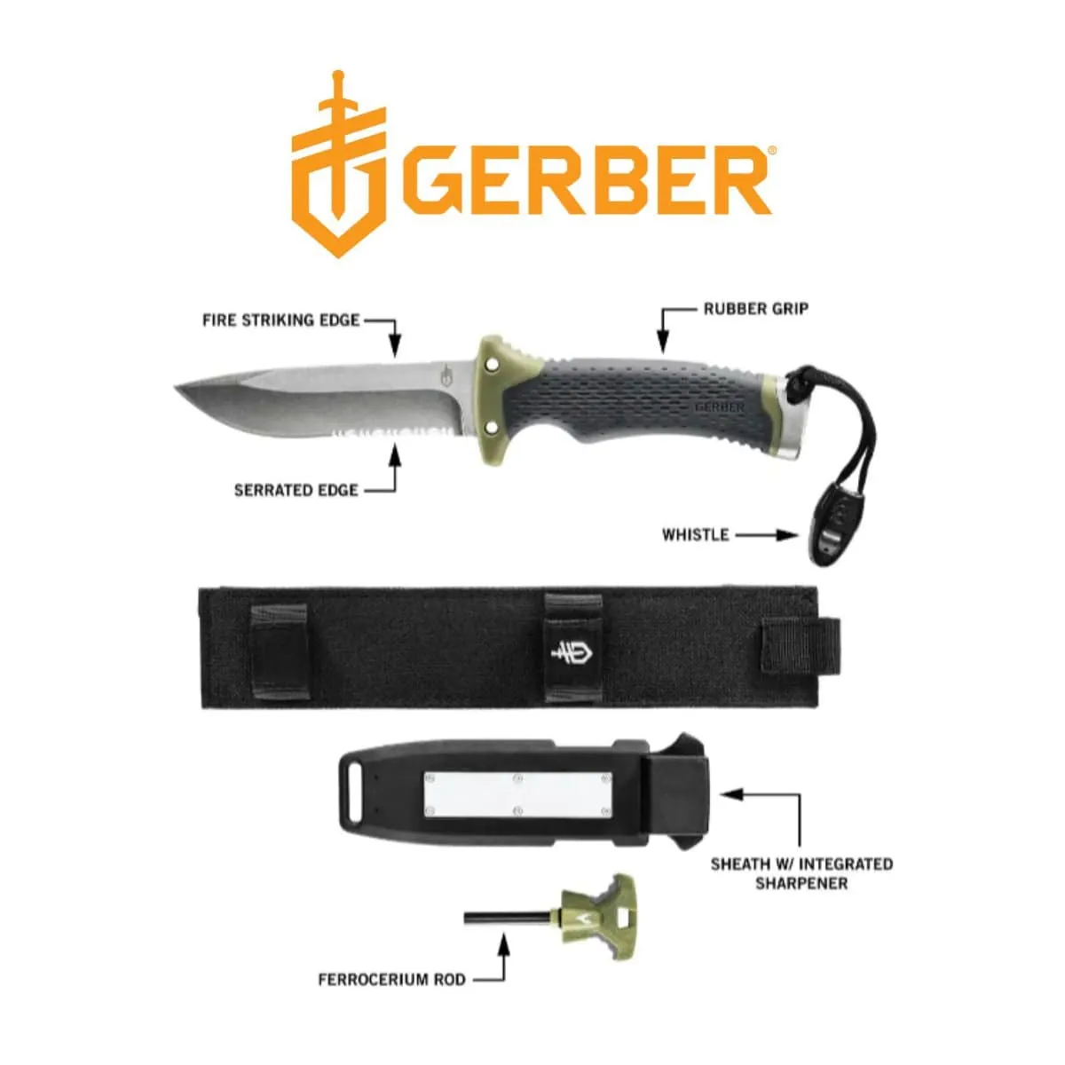 Ultimate Survival Fixed Blade Knife - 30-001830