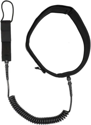 Waist Belt Leash with Paddle Board Coiled Leash for Stand Up Paddle Board Adjustable Quick Release Surfboard Waist Leash Coiled Leash, Black