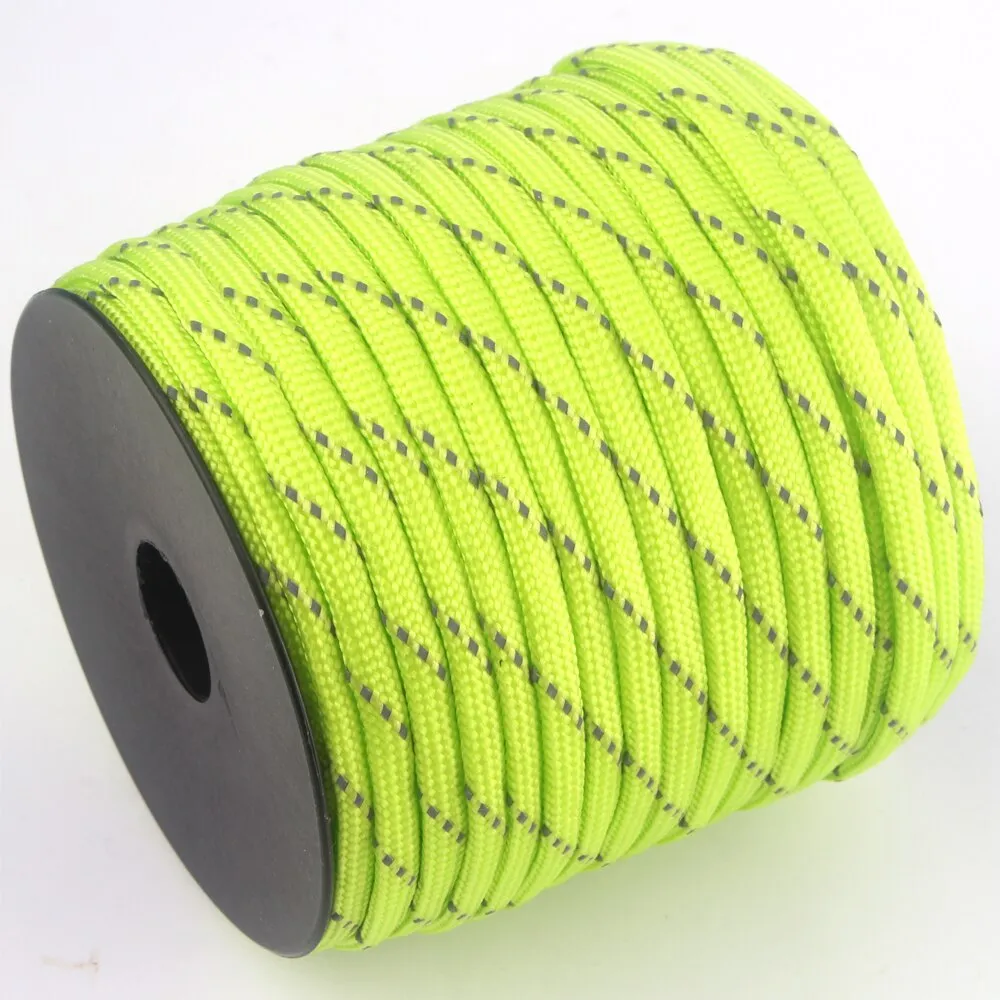 YoouPara Reflective Paracord 100Feet Spools 7 Strand Parachute for Outdoor Campling