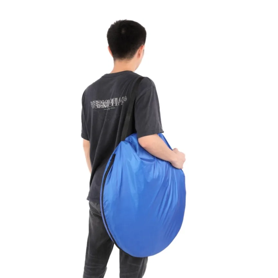 ZUN 1-2 Person Portable Pop Up Toilet Shower Tent Changing Room Dressing Tent Camping Shelter Blue 44208910
