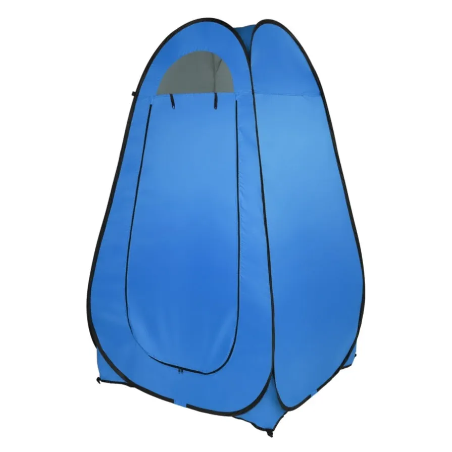 ZUN 1-2 Person Portable Pop Up Toilet Shower Tent Changing Room Dressing Tent Camping Shelter Blue 44208910