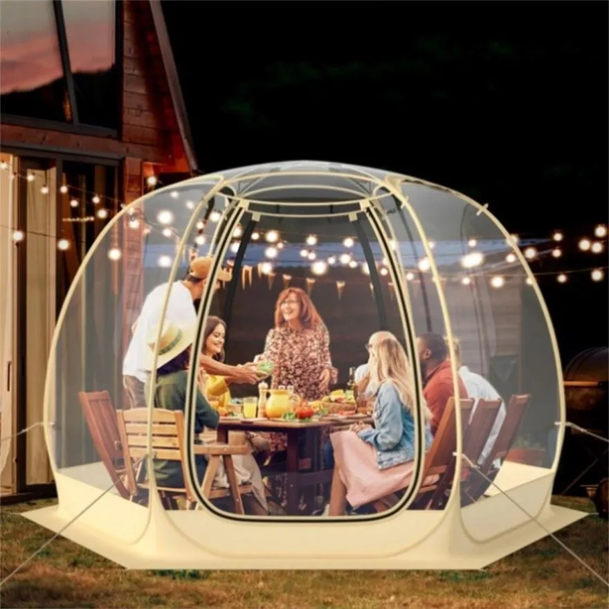 ZUN 11 x 11 Feet Clear Dome Pop up Bubble Tent 83386132