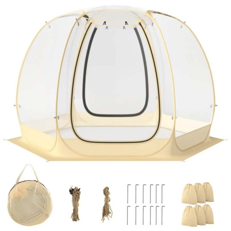 ZUN 11 x 11 Feet Clear Dome Pop up Bubble Tent 83386132